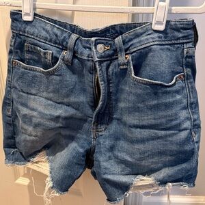 Old Navy Distressed Dark Blue Denim Cutoff Shorts